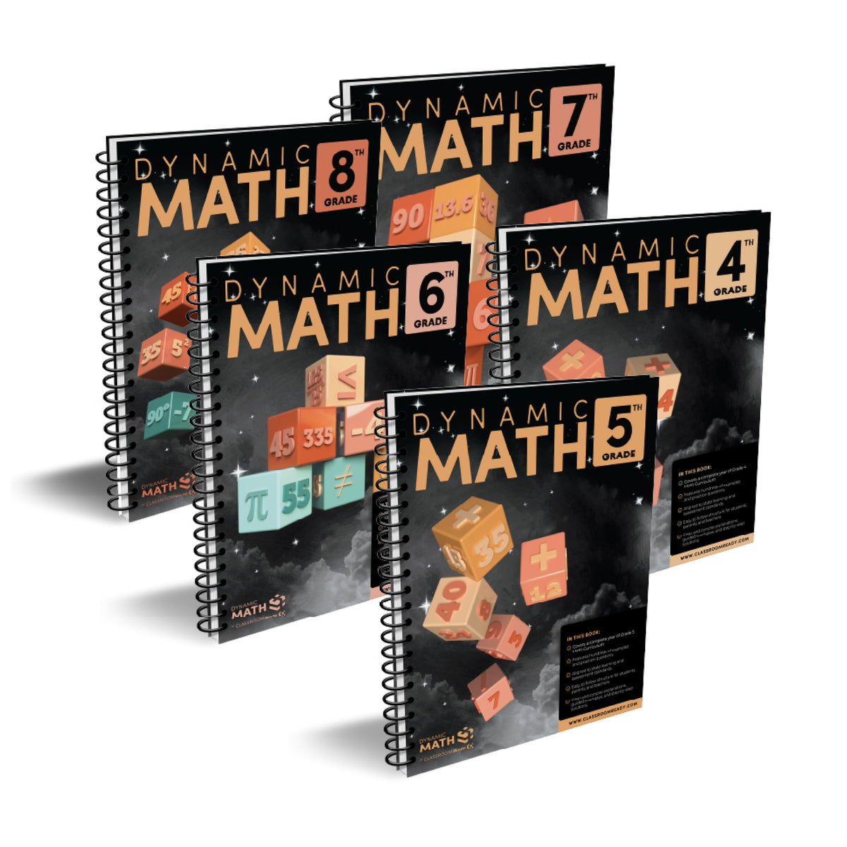 The Dynamic Math Workbook & Study Guide Covers the Complete 4th Grade Math Curriculum, US State Standards Edition! Written by teachers, and featuring 100’s of examples and practice questions!