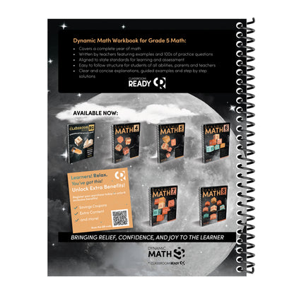 The Dynamic Math Workbook & Study Guide – Complete 5th Grade Math Curriculum, US State Standards Edition! Written by teachers, featuring 100's of examples and practice questions!