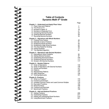 The Dynamic Math Workbook & Study Guide – Complete 5th Grade Math Curriculum, US State Standards Edition! Written by teachers, featuring 100's of examples and practice questions!