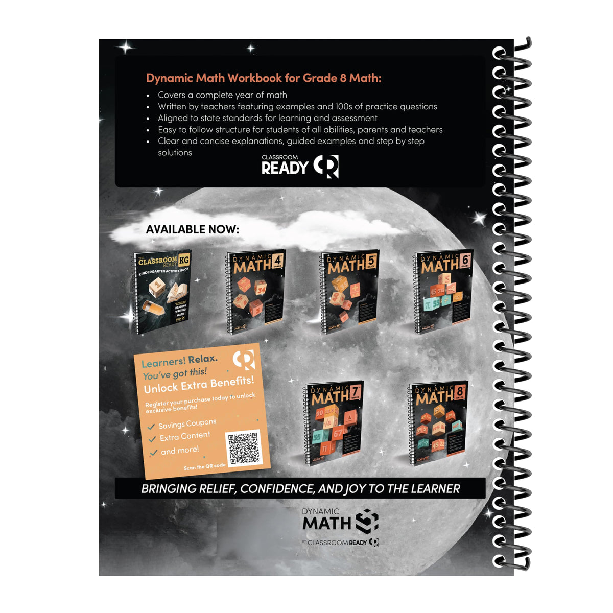 The Dynamic Math Workbook & Study Guide – Complete 8th Grade Math Curriculum, US State Standards Edition! Written by teachers, featuring 100's of examples and practice questions!