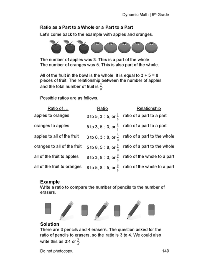 The Dynamic Math Workbook & Study Guide Covers the Complete 6th Grade Math Curriculum, US State Standards Edition! Written by teachers, and featuring 100’s of examples and practice questions!