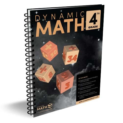 The Dynamic Math Workbook & Study Guide Covers the Complete 4th Grade Math Curriculum, US State Standards Edition! Written by teachers, and featuring 100’s of examples and practice questions!